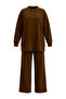 Button Detailed Tunic Trousers Double Set 2247-03 Brown - 6