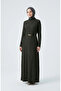 Bürümcük Fabric Belted Dress 2239-03 Khaki - 3