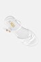 Kids Girl Leather Adjustable Buckle Sandals, White - 4