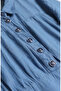 Half-Buttoned Pocketed denim dress 300126-01 blue - 5