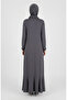 Skirt with Ruffled Ruffles at the Hem 2244-02 Anthracite - 4