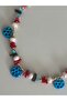 Design with Real Natural Stone - Real Pearl Blue Evil Eye Syrian Ethnic Necklace - 3