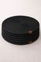 Black Jute Supla Set of 6 a Placemat - Luxury American Service Set