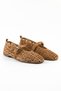 Genuine Leather Tobacco Color Ballet Flats Women's Shoes - Rgn8138 - 3