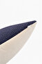 Premium Odin Bukle Woven Indigo Blue K Cushion Cover (43X43 cm) - 3