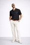 Men's Polo Neck Lace-Like Knit Knitwear T-Shirt Summer Knitwear Buttoned Modern Knitwear - 6
