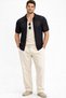 Men's Polo Neck Lace-Like Knit Knitwear T-Shirt Summer Knitwear Buttoned Modern Knitwear - 2