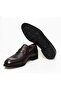 Brown Laceless Genuine Leather Men's Shoes - 3