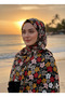 Floral Print Cotton Scarf– Summer Lightweight Soft Colorful Daily Hijab Scarf - 5