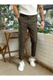 Parachute Fabric Italian Cut K Belt Detail Trousers Khaki - 5