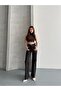 Women's Stoned Jean High Waist Wide-Leg Pants Brown - 6
