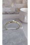 Zlrkon Stone White Heart Figured Handcuff Bracelet - 3