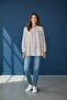 Linen Striped Plus Size Mother's Shirt