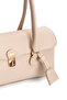 Women's Clamshell Lock and Charm Detailed Handbag and Shoulder Bag - 7