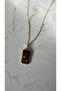 Black Orange Enameled Star Tarot Necklace - 2