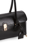 Women's Clamshell Lock and Charm Detailed Handbag and Shoulder Bag - 7