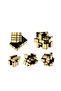 Metallic Yellow Geometric Intelligence Cube - Educational Children's Toy