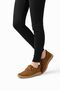 Full Orthopedic Women's Suede Loafers - Loafer with Lacing Detail Rubber Sole Casual Shoes - 3