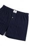 Men's 3 Pieces 100% Cotton Striped Stretchy Fabric, Buttoned, Towel Waist Boxer - 7