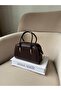 Women's Faux Leather Double Strap Shoulder Bag Bag - 6