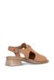 Elit Koc6190 Women's Genuine Leather Heels Sandals Tan - 4