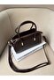 Women's Faux Leather Double Strap Shoulder Bag Bag - 4