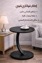 Modern Black Marble Round Side Table – MDF Marble Top with Black Carbon Steel Curved Frame - 5