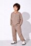 Boy's Linen Striped Fabric 100% Cotton Transitional Hakim Collar Shirt-Pants Set - 5