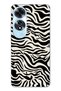 Oppo A60 Compatible Zebra Patterned Transparent Phone Case