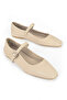 , Women's Genuine Leather Ballet Flats 1611022Z2735 Off-White - 2