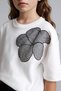 100% Cotton Floral Appliqué T-Shirt for Girls H3418A826Sm - 4