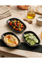 6 Pieces 17X12 cm Melamine Kayık Plate – Sauce Bowl, Appetizer and Snack Presentation Plate Black - 6