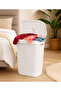 Premium Plastic Laundry Basket with Lid - 5
