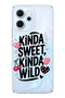 Oppo Reno 14F Compatible Kinda Sweet Kinda Wild Patterned Transparent Phone Case