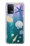 Oppo Reno 5 Lite Compatible Shell and Star Patterned Transparent Phone Case