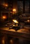 Decorative Figure of Man Reading a Book Led Night Light Black Lumina Collection - 2