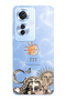 Oppo Reno 11F 5g Compatible Sun and Moon 777 Patterned Transparent Phone Case