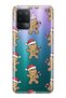 Oppo Reno 5 Lite Compatible Gingerbread Patterned Transparent Phone Case