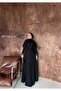 Hijab Shawl Detailed Stone Embellished Long Evening Dress – Leyla Model - 5
