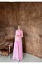 Hijab Shawl Detailed Stone Embellished Long Evening Dress – Palace Night Model - 3