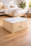 Beige Transparent Quilt Storage Bag 42X53X20 cm – Blanket Compatible, Zippered, Large Volume Closet Organizer Bag