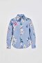 Boys Long Sleeve Floral Shirt| Sizes 1-12Years | MH - 4