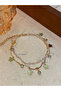 Butterfly Faux Pearl Layered Bracelet - 3