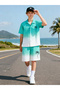 Men Tropical Ombre Look Shirt and Shorts Co-Ords - 3