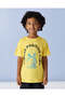 Boys Yellow Printed T-Shirt