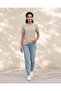 Women Beige Plain T-Shirt - 2