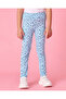 Girls Blue Printed Leggings - 4