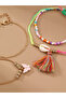 Set of 5 - Girls Bohemian Shell Seed Bead Anklet - 3