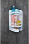 Qlux Ideas Bathroom Corner Shelf Organizer with Drawers - Wall Mounted Stainless Shampoo Holder with Washcloth Hanger - 5