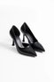 Women's Black Leather Heeled Shoes Tr08Ms45N - 2